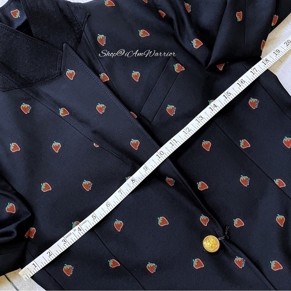Gucci NWT strawberry print navy gold Fil Coupé blazer *Shop@iamwarrior - Picture 7 of 13